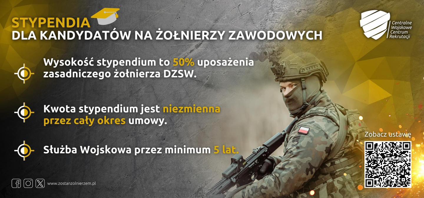 Ministerstwo Obrony Narodowej ogłosiło program stypendialny dla kandydatów na żołnierzy