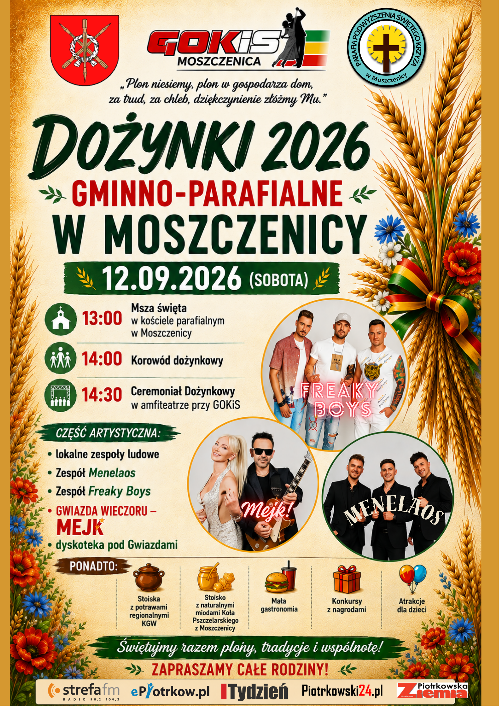 Gminno-Parafialne Dożynki Moszczenica 2026