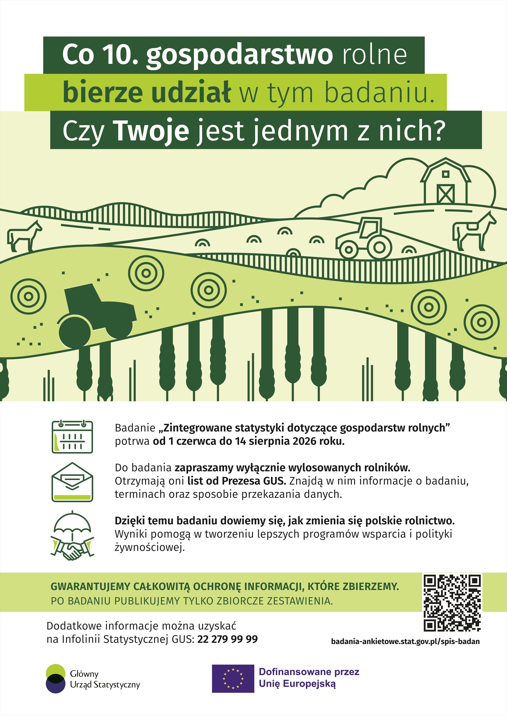 Badanie gospodarstw rolnych 2026 – jeśli Twoje gospodarstwo zostało wylosowane, weź udział w badaniu GUS