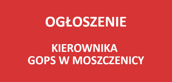 Ogłoszenie Kierownika GOPS