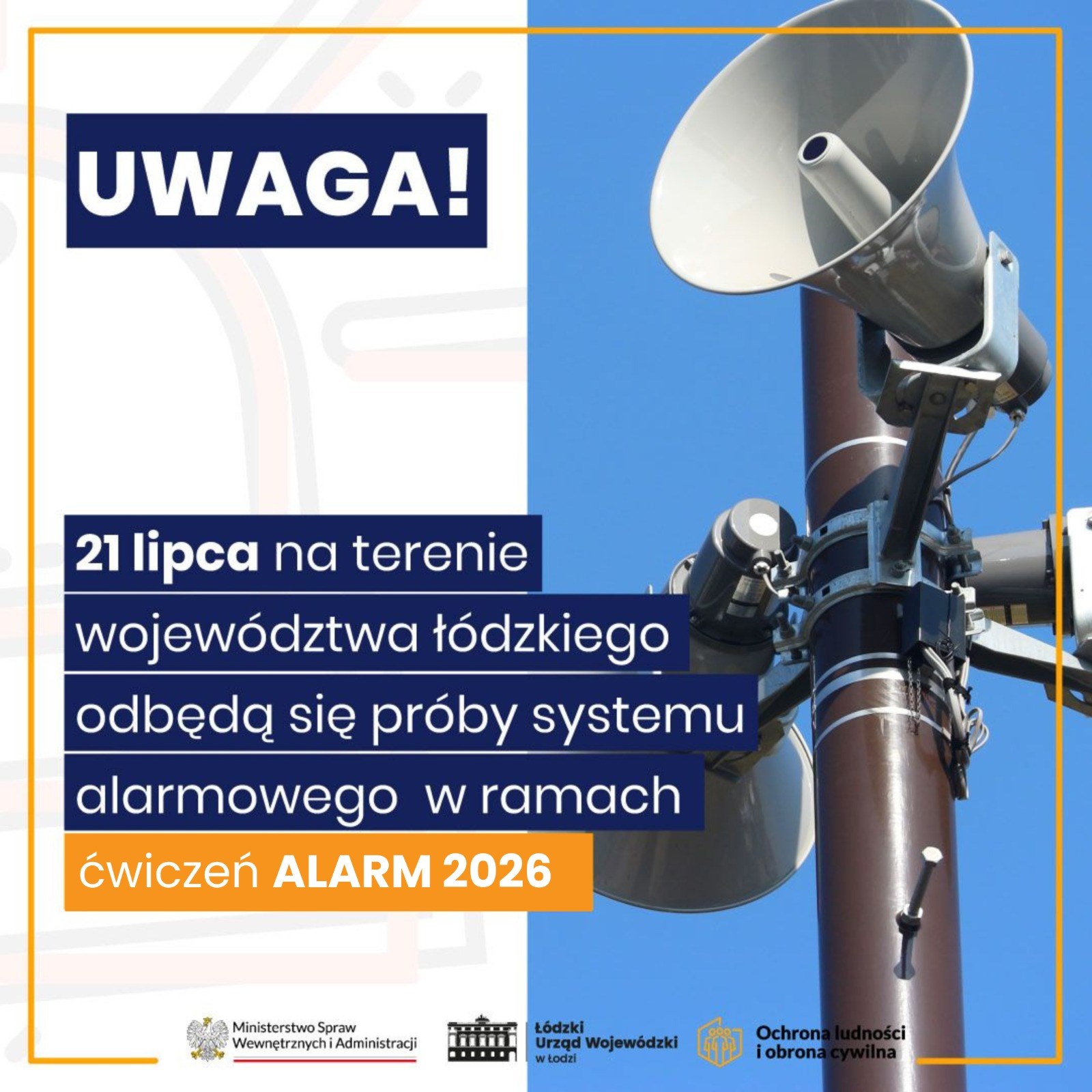 Ogólnopolskie ćwiczenia systemu ostrzegania i alarmowania „Alarm 2026”