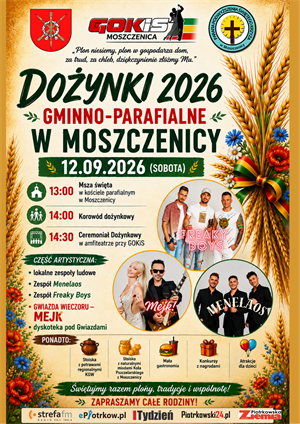 Gminno-Parafialne Dożynki Moszczenica 2026