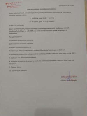 Zebranie Wiejskie - Srock