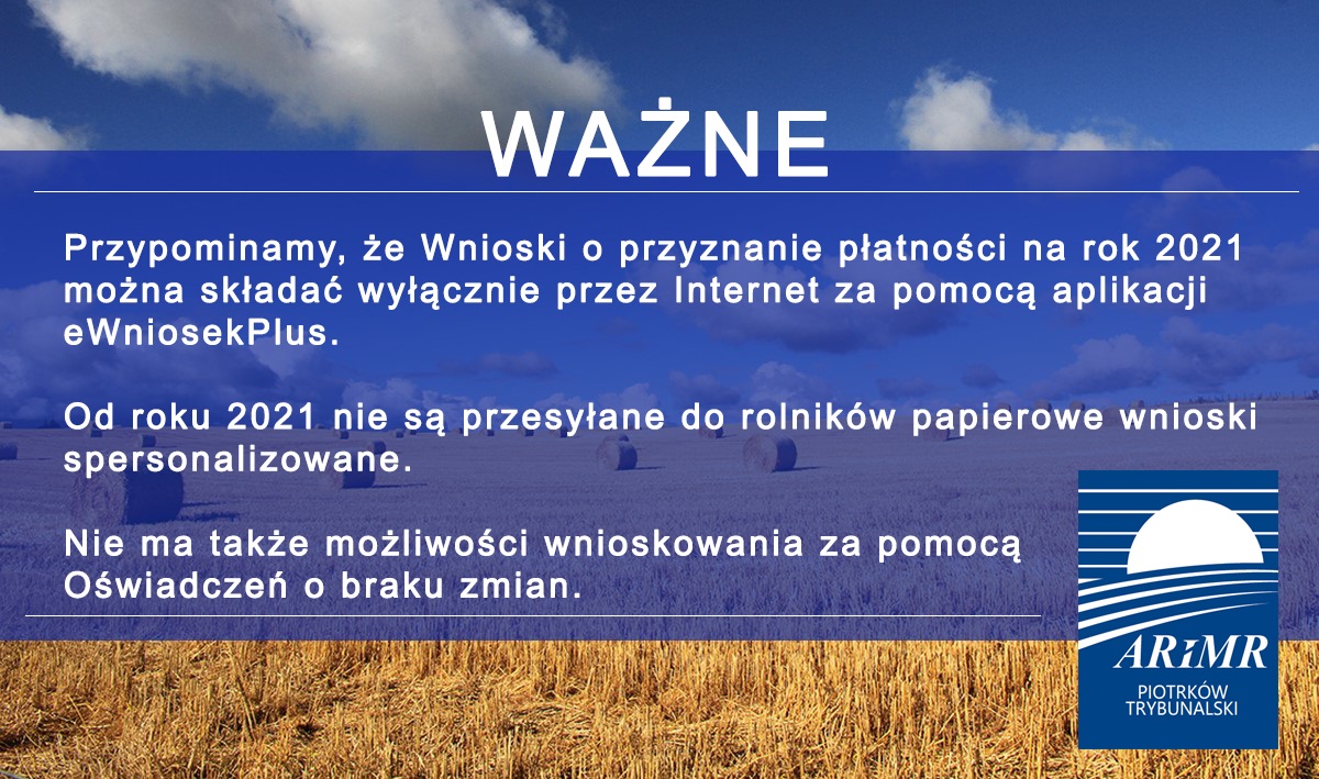 Wnioski tylko elektronicznie!