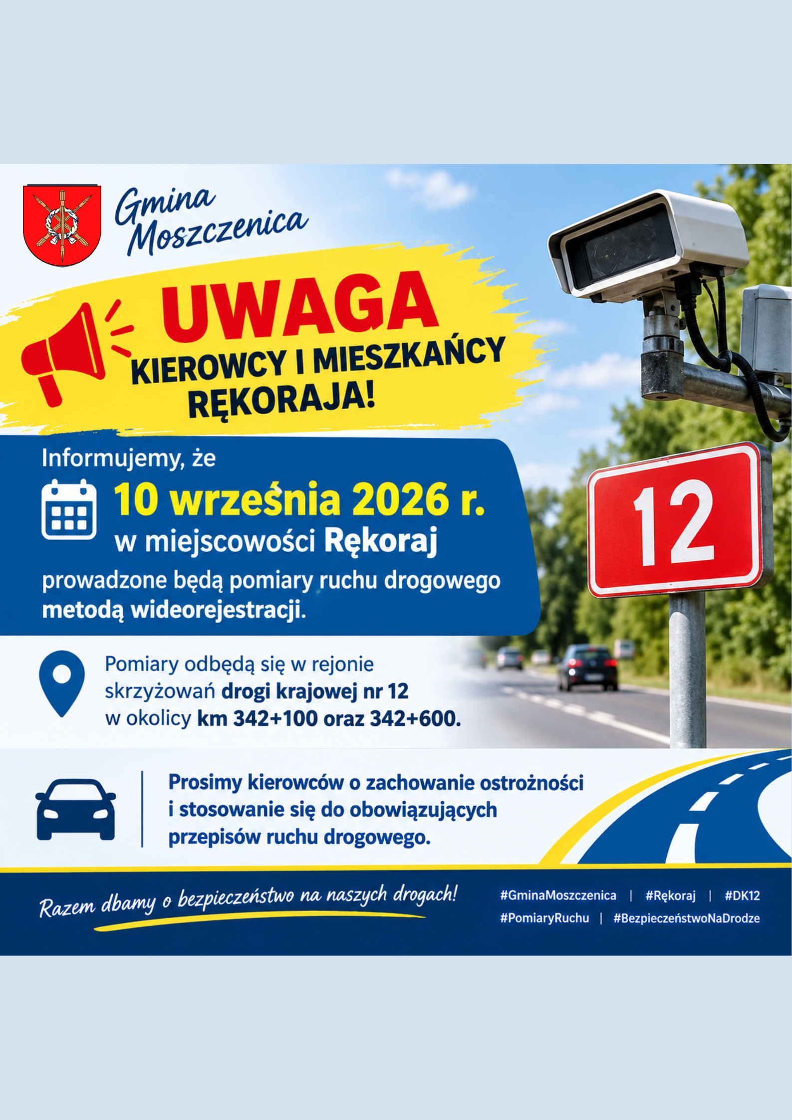 Uwaga kierowcy pomiary ruchu w Rękoraju