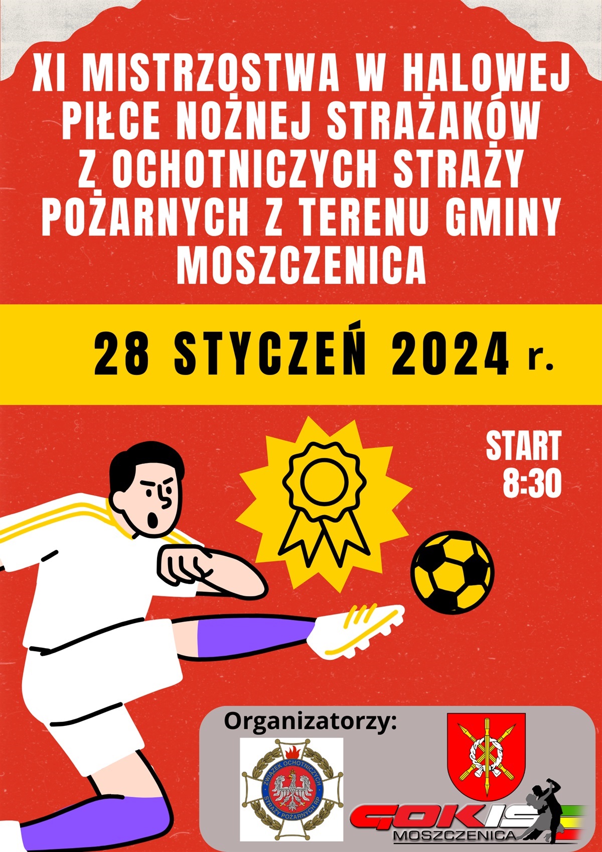 XI Mistrzostwa w halową piłkę nożną strażaków z OSP z terenu gminy Moszczenica 