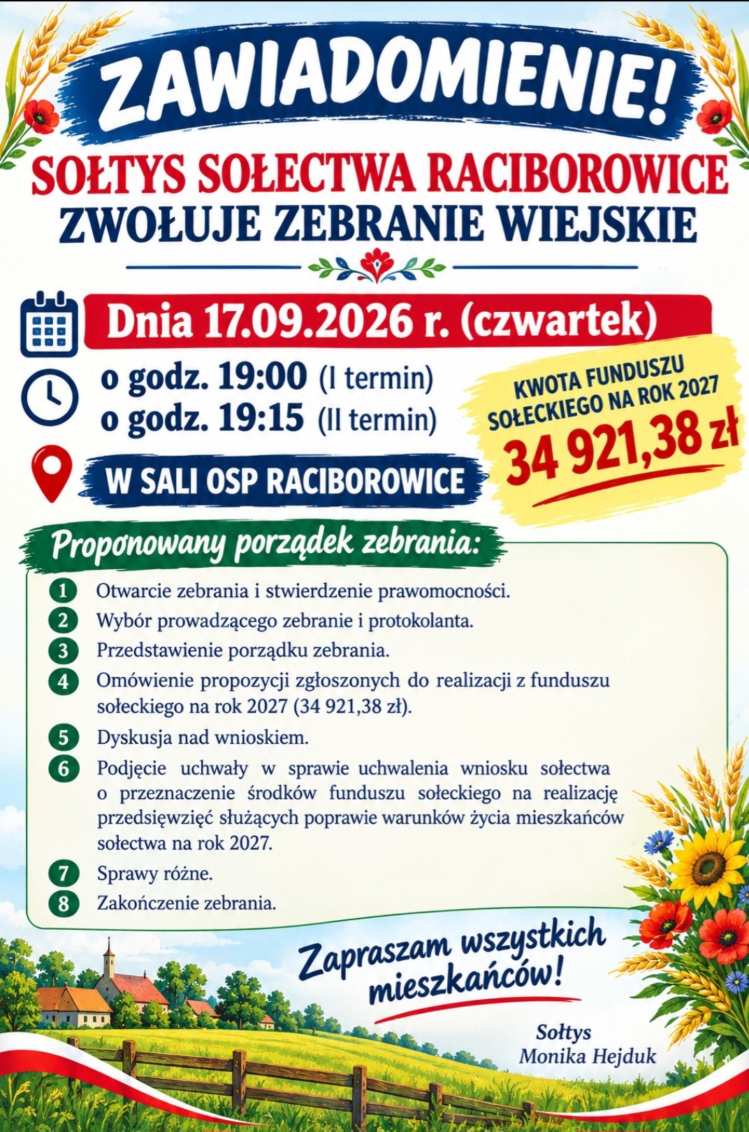 Zebranie Wiejskie - Raciborowice