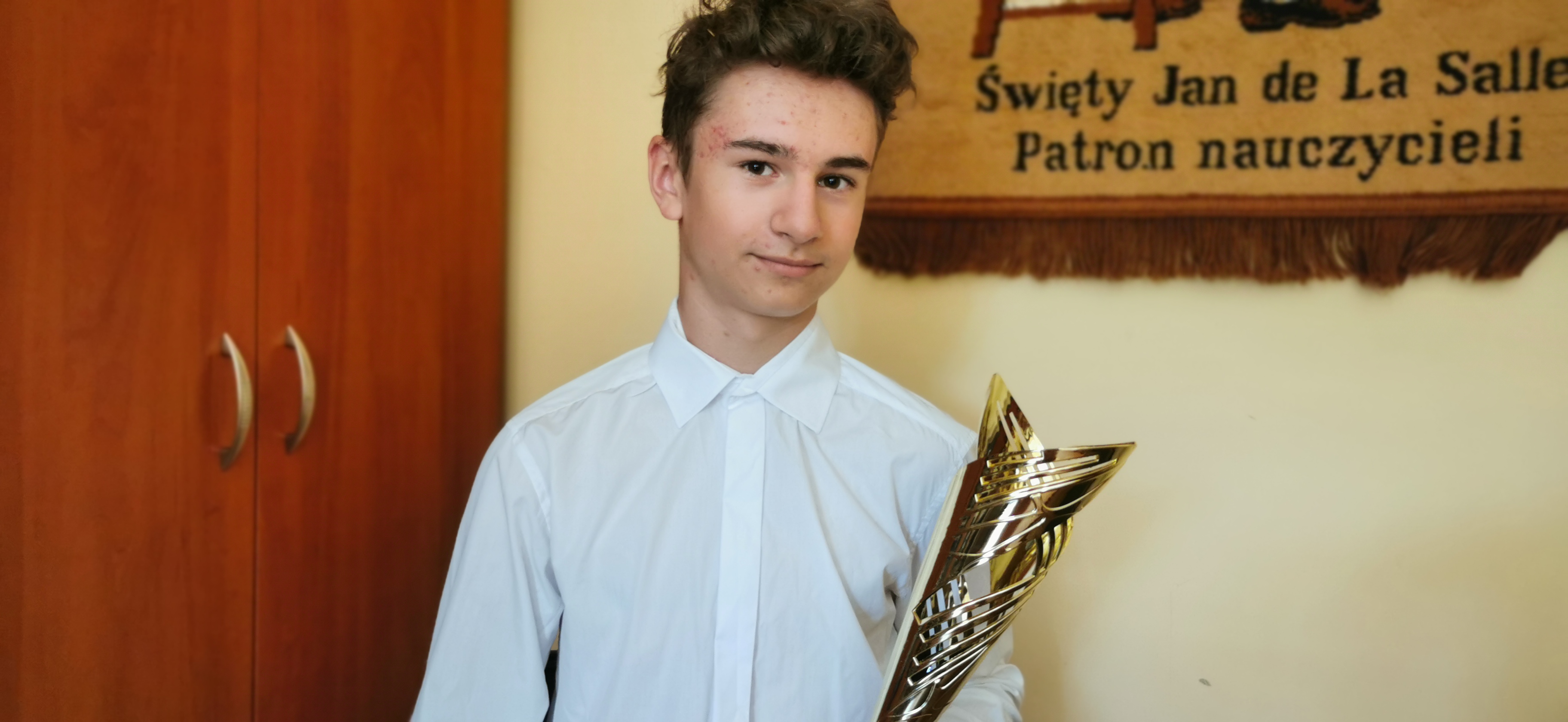 Krystian Szelest ze Szkoły Podstawowej im. św. Stanisława Kostki w Moszczenicy - zwycięzcą Wojewódzkiego Konkursu „Matematyka Moja Pasja”