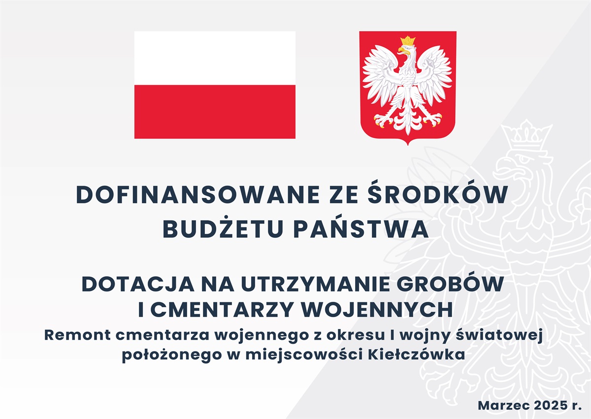 Oficjalny odbiór remontu cmentarza wojennego z okresu I wojny światowej położonego w miejscowości Kiełczówka