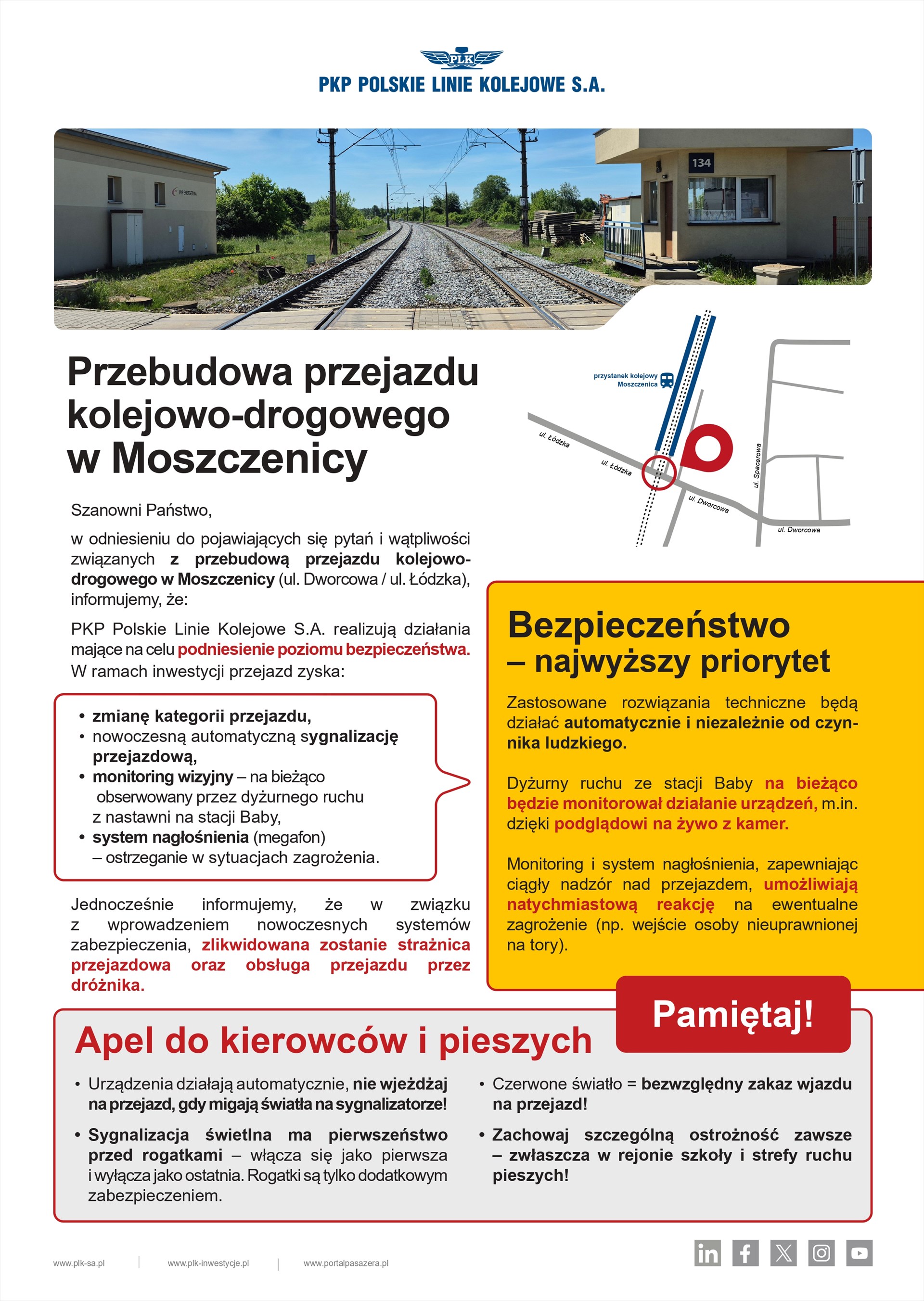 Zmiana kategorii na przejeździe PKP przy ul. Dworcowej