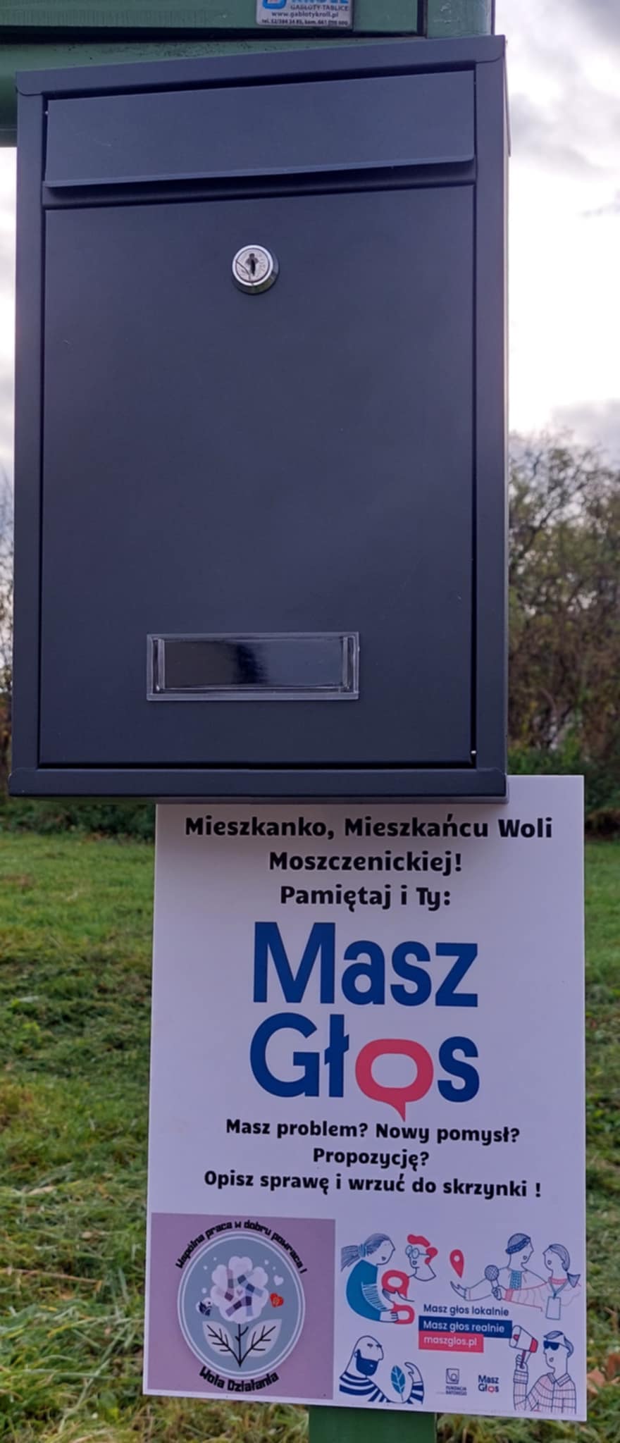 Skrzynka pomysłów w centrum wsi. 