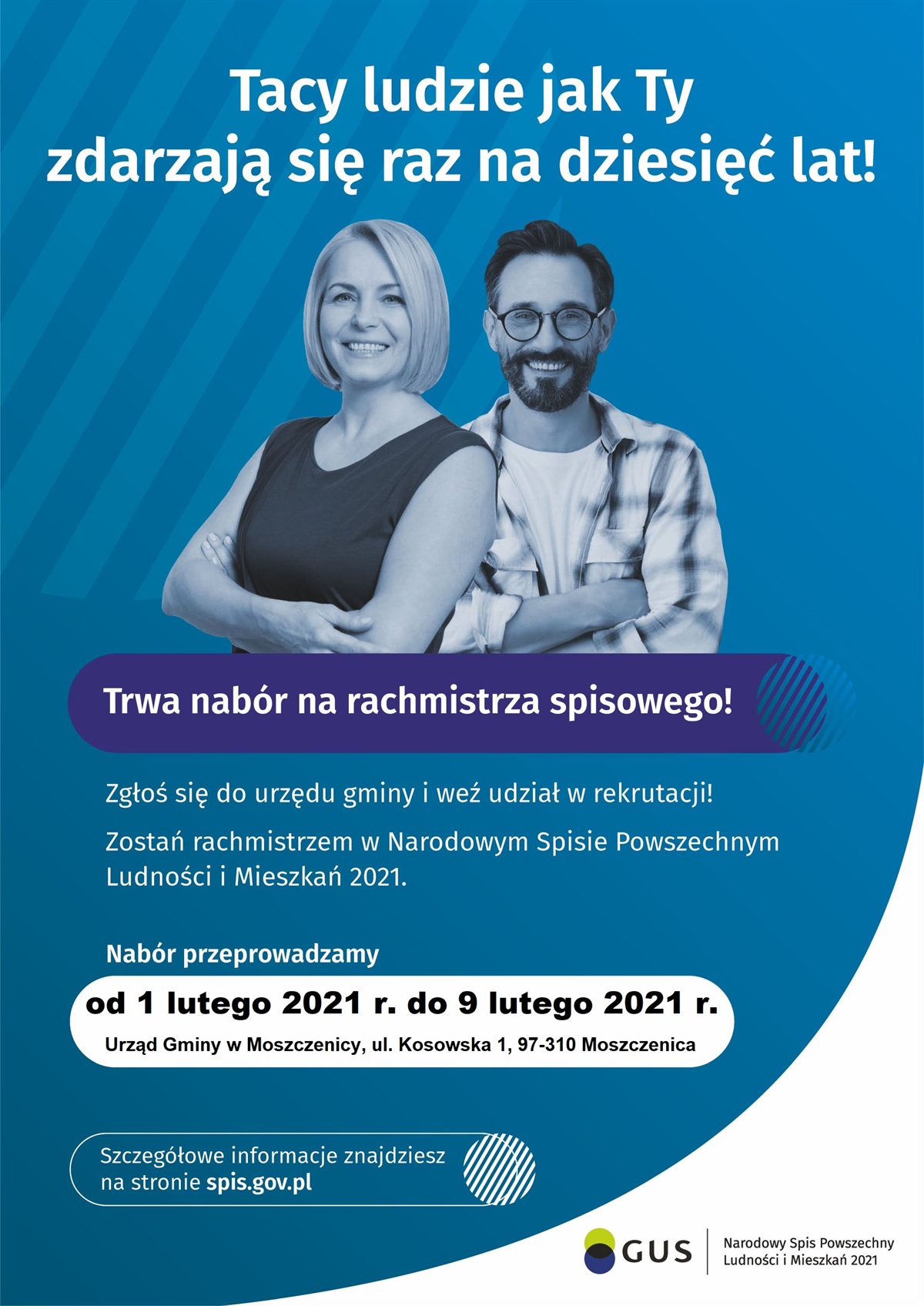 Nabór kandydatów na rachmistrzów spisowych - aktualizacja