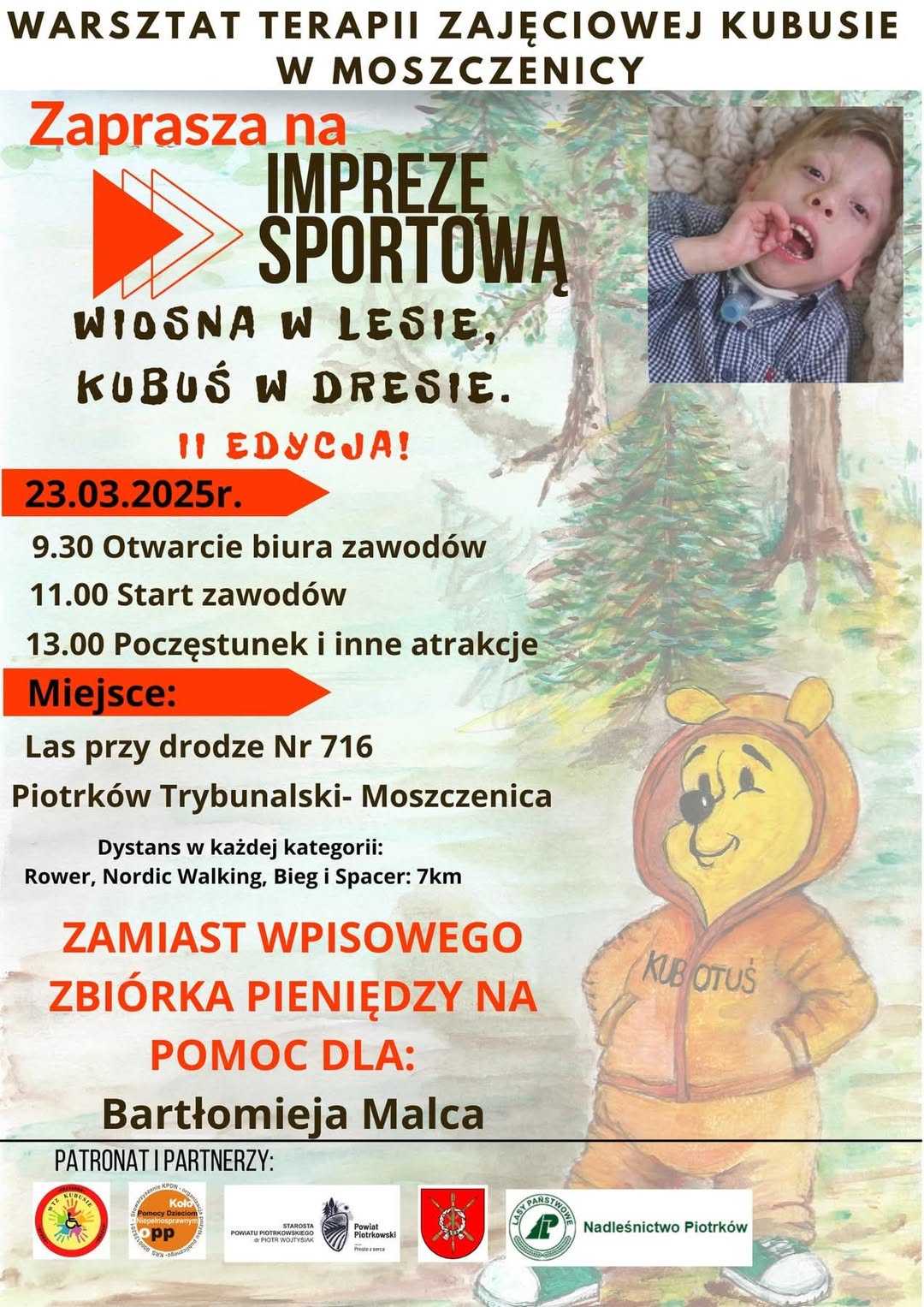 Wiosna w lesie - kubuś w dresie! Charytatywna impreza sportowa 