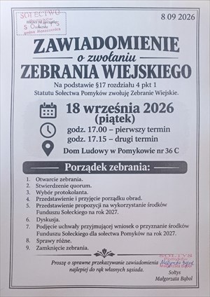 Zebranie Wiejskie - Pomyków