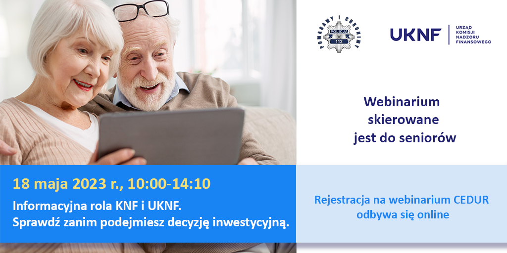 Webinarium KNF i UKNF dla seniorów